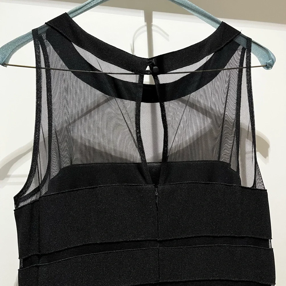 White House Black Market Black Sleeveless Gown~ size 10 - Picture 8 of 9